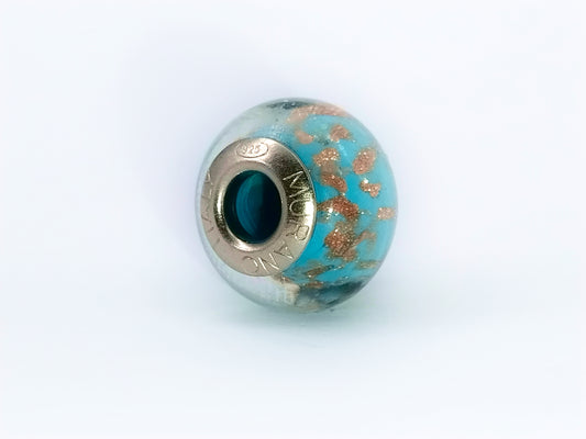 Amuleto Celeste Murano Bedel Hemelsblauw Koper 925 Zilver Lerrosa