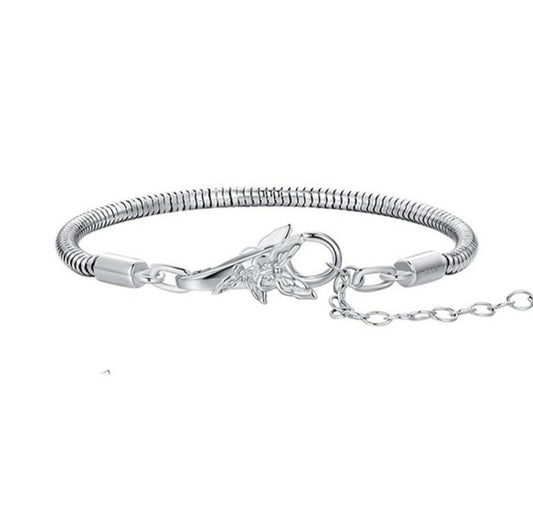Zilveren bedelarmband met sluiting in vlinder-vorm - Sterling zilver
