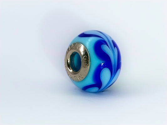 Cuore Veneziano Murano Bedel Blauw Hart 925 Zilver Lerrosa